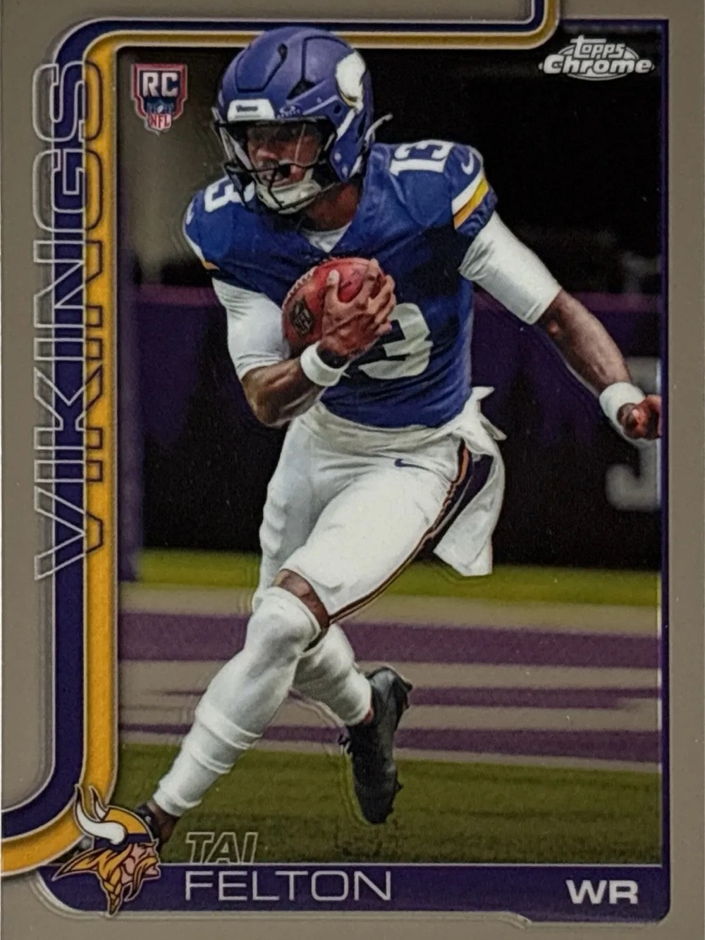 Topps Chrome Minnesota Vikings Tai Felton Rookie Card